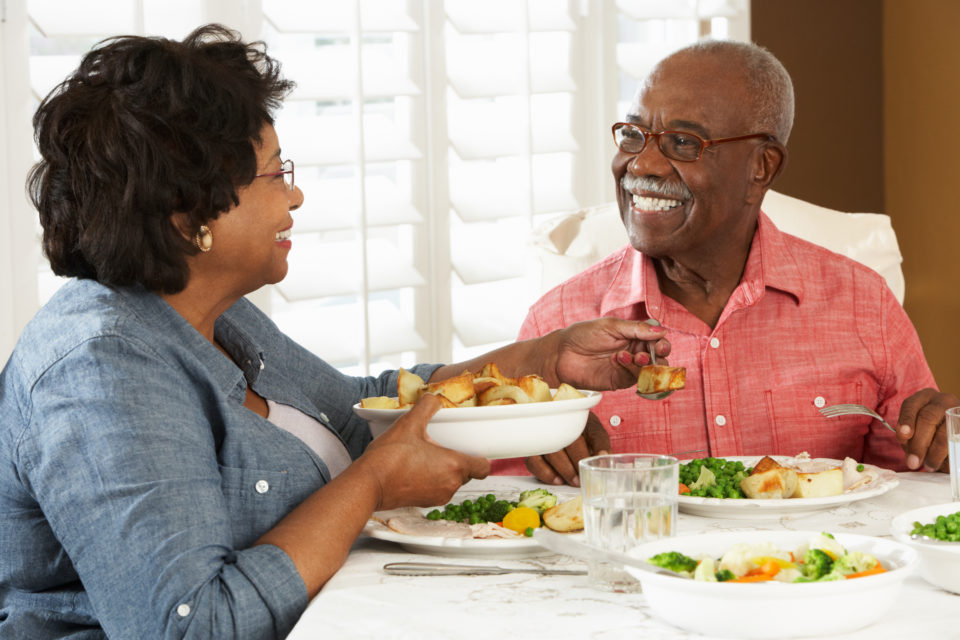Empty nest holidays: older-couple-dinnero-alone