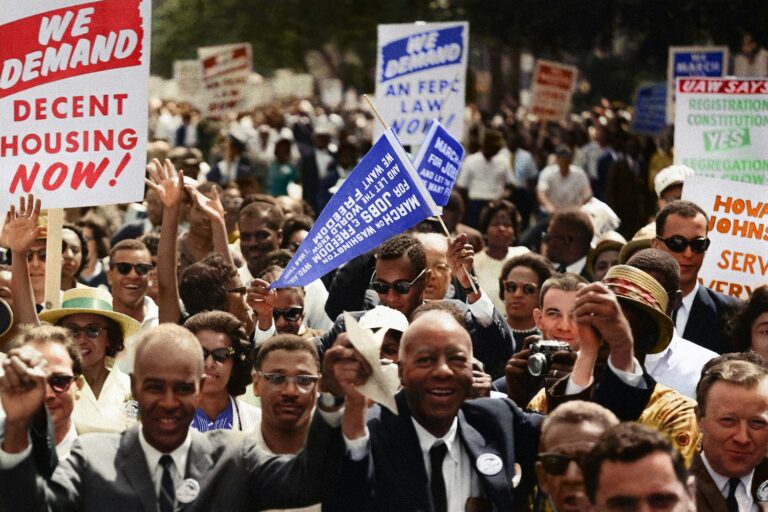 Civil rights march crowds