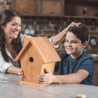mom-son-building-birdhouse