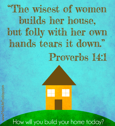 A Wise Woman Builds her home...