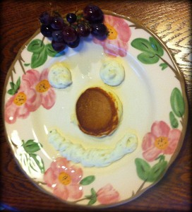 happy pancake face