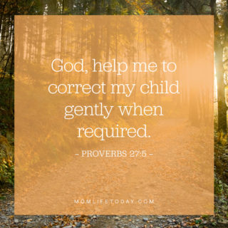 God, help me to correct my child gently when required.
