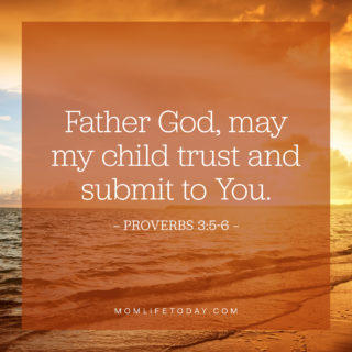 Father God, may my child trust and submit to You.
