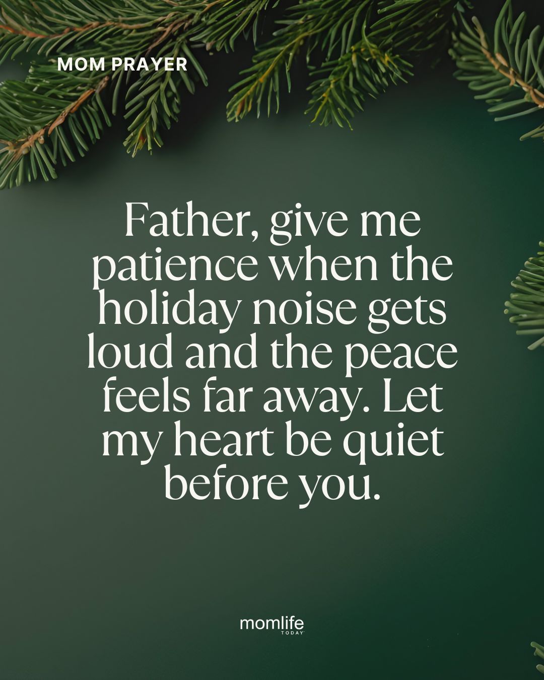Finding peace at christmas - Holiday prayer