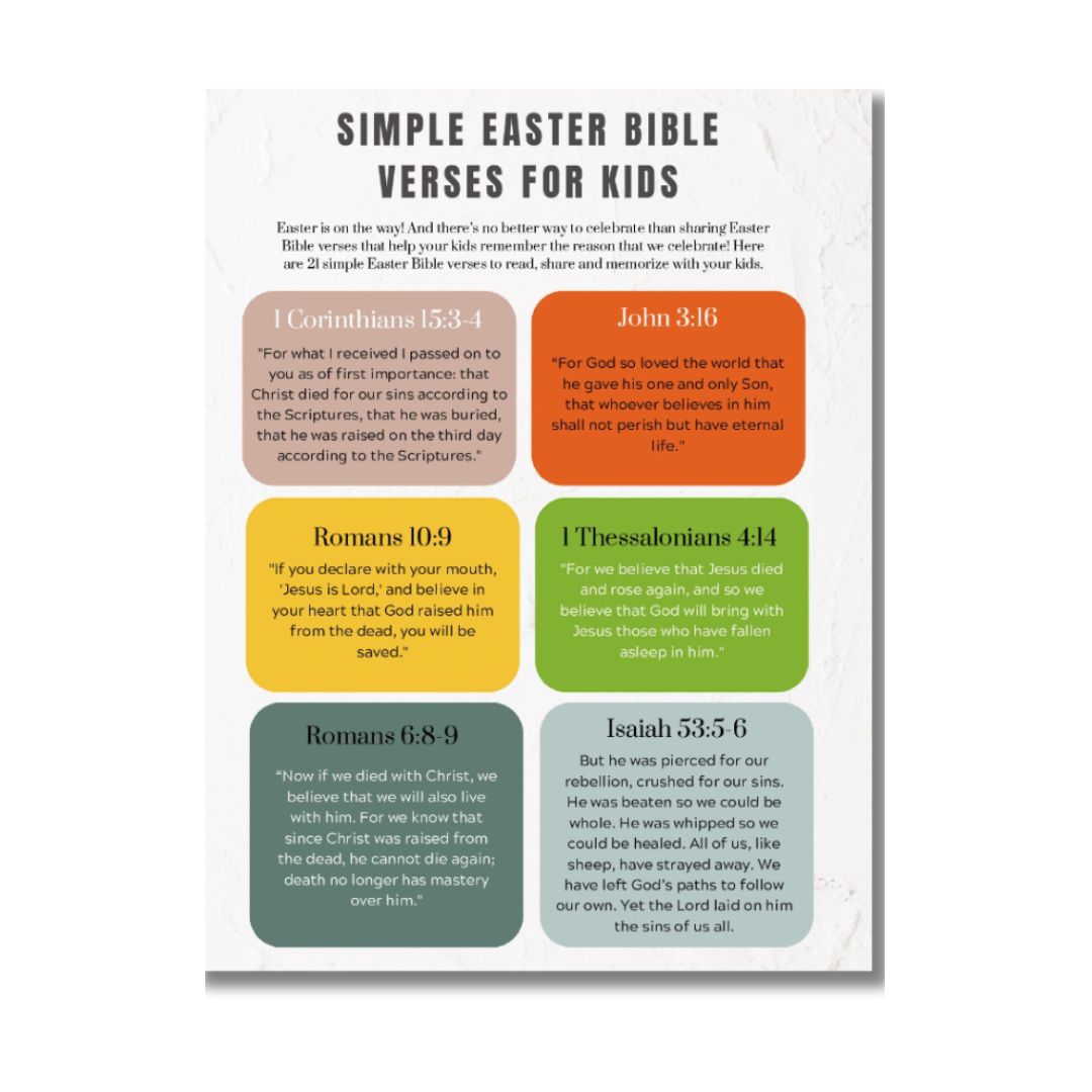 Easter Bible verses for kids