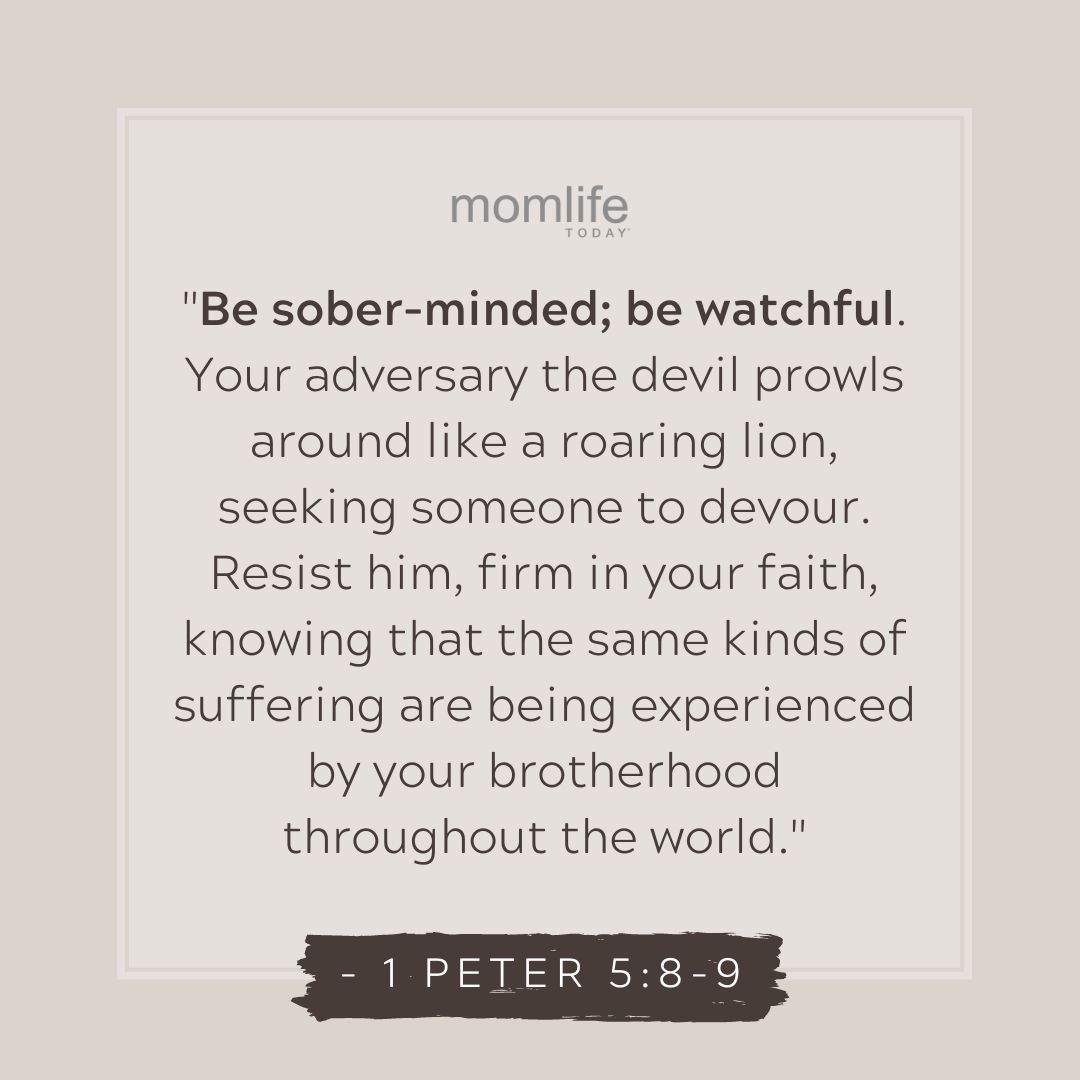 1 Peter 5:8-9 Bible verse image