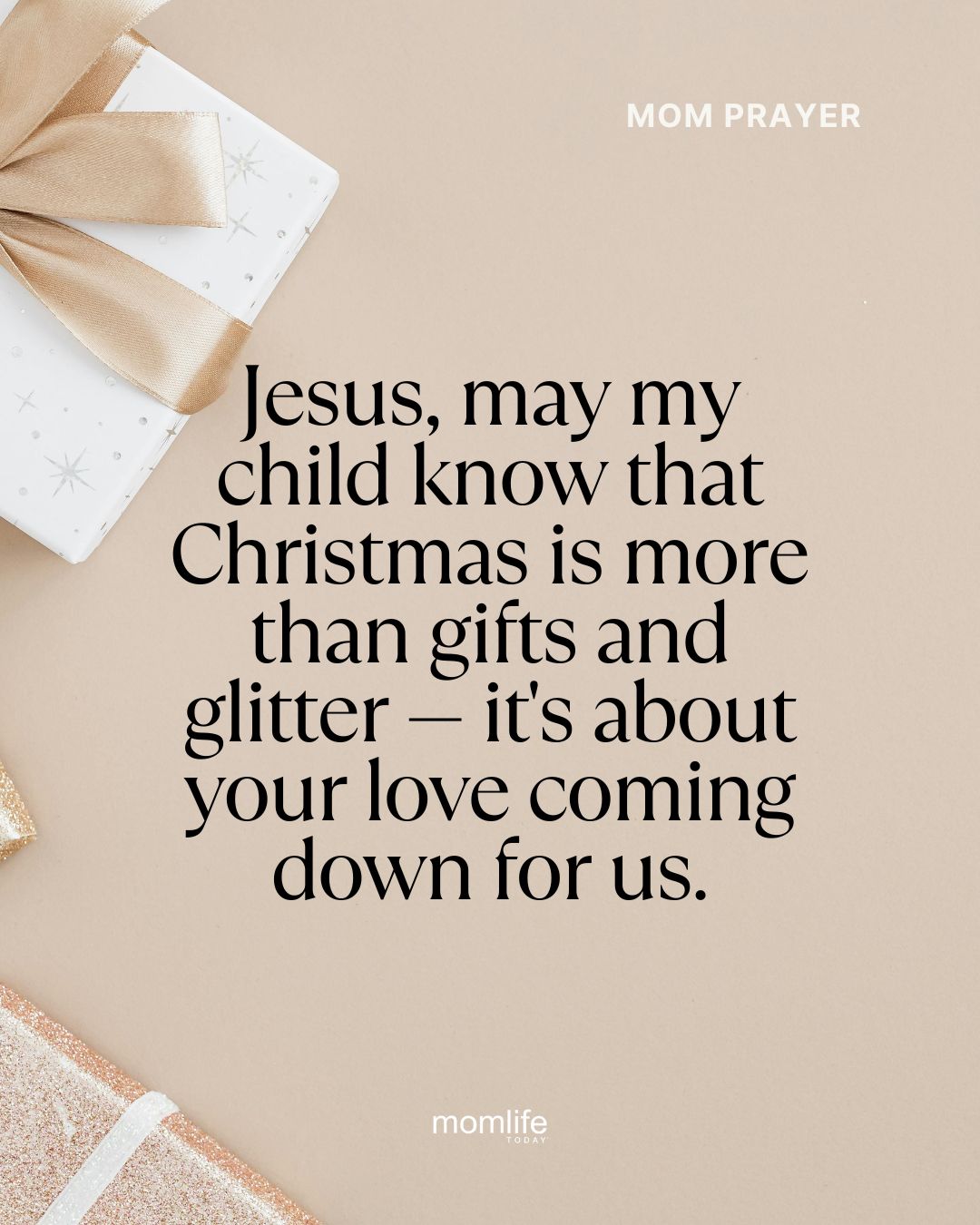 Meaning of Christmas prayer, mom prayer