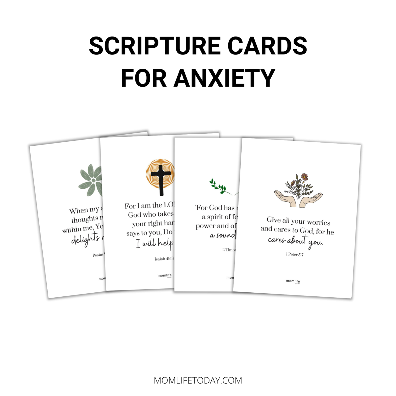 Scriptures for anxiety printable cards