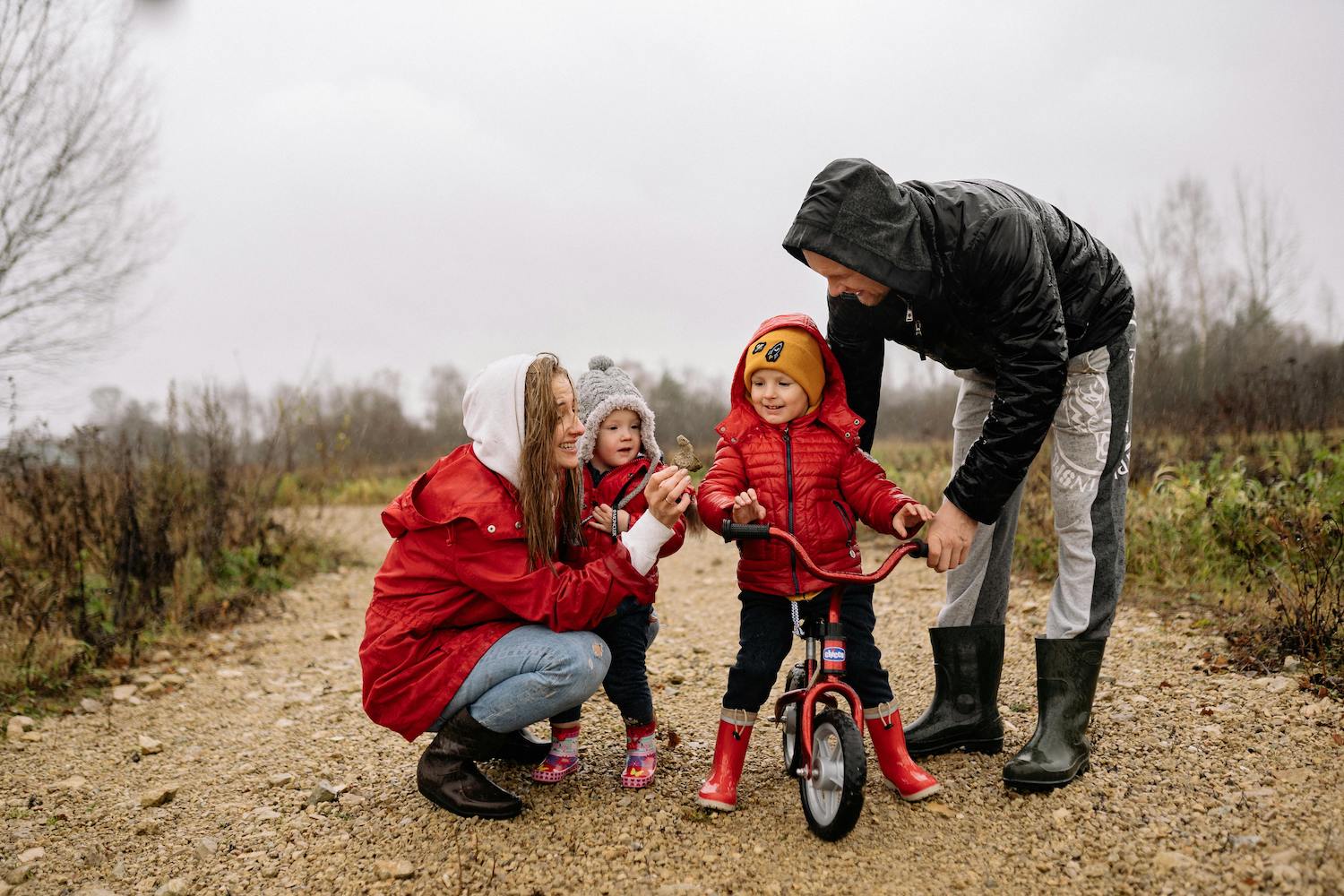 Speaking life into your marriage - husband and wife helping kids on bikes