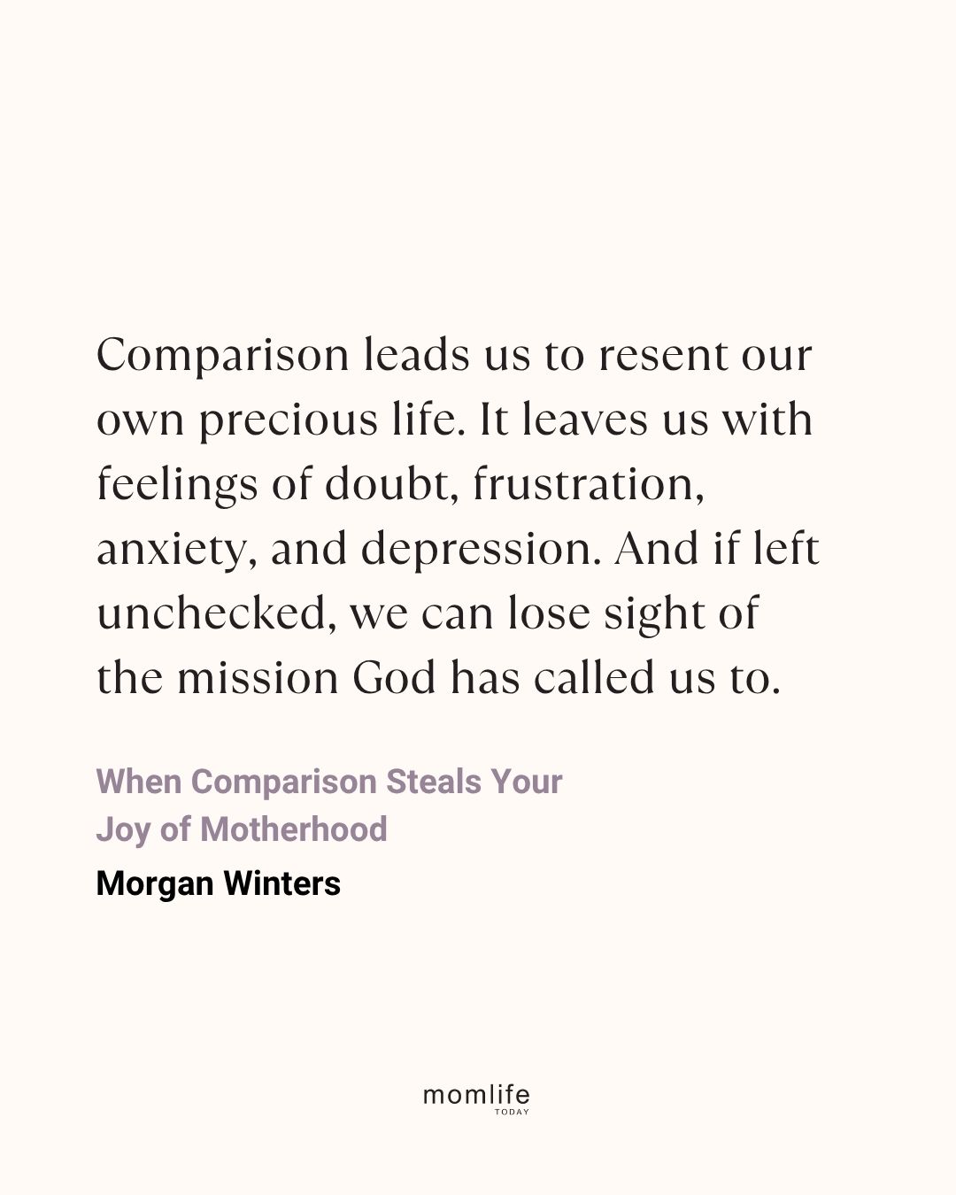 When comparison steals your joy quote