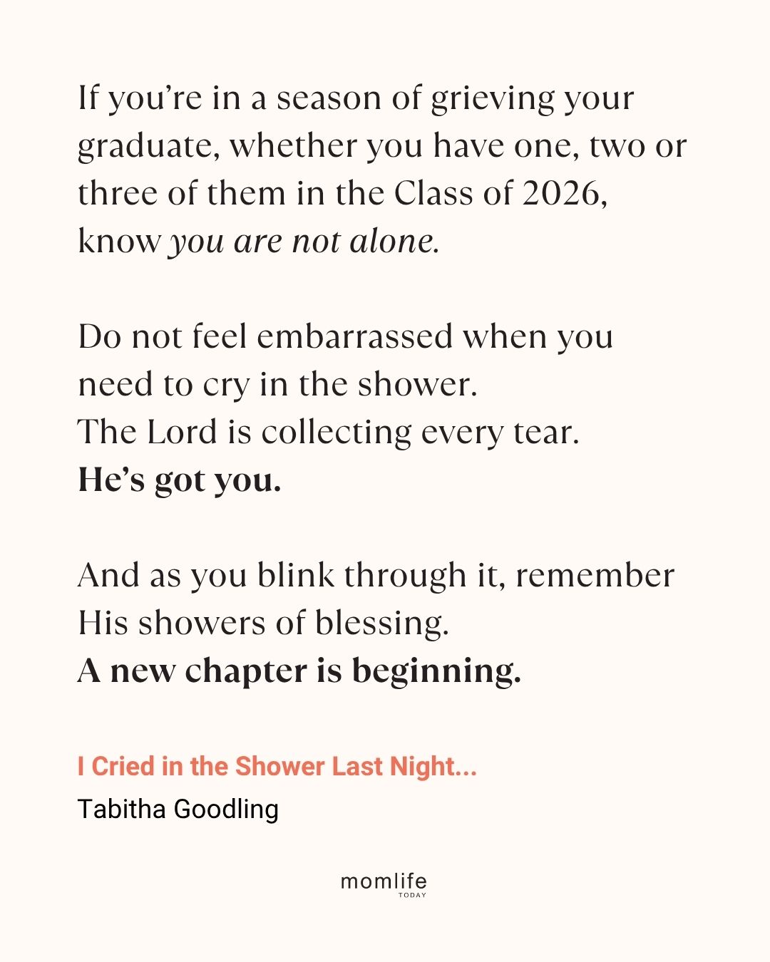 grief when children graduate high school quote