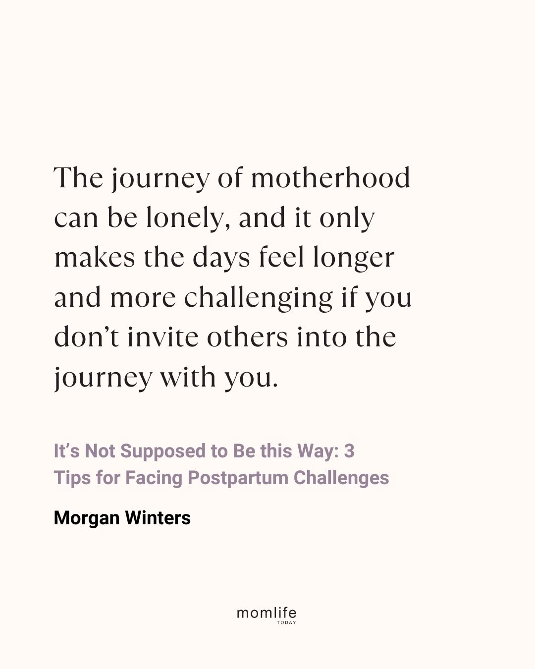 Quote about postpartum challenges