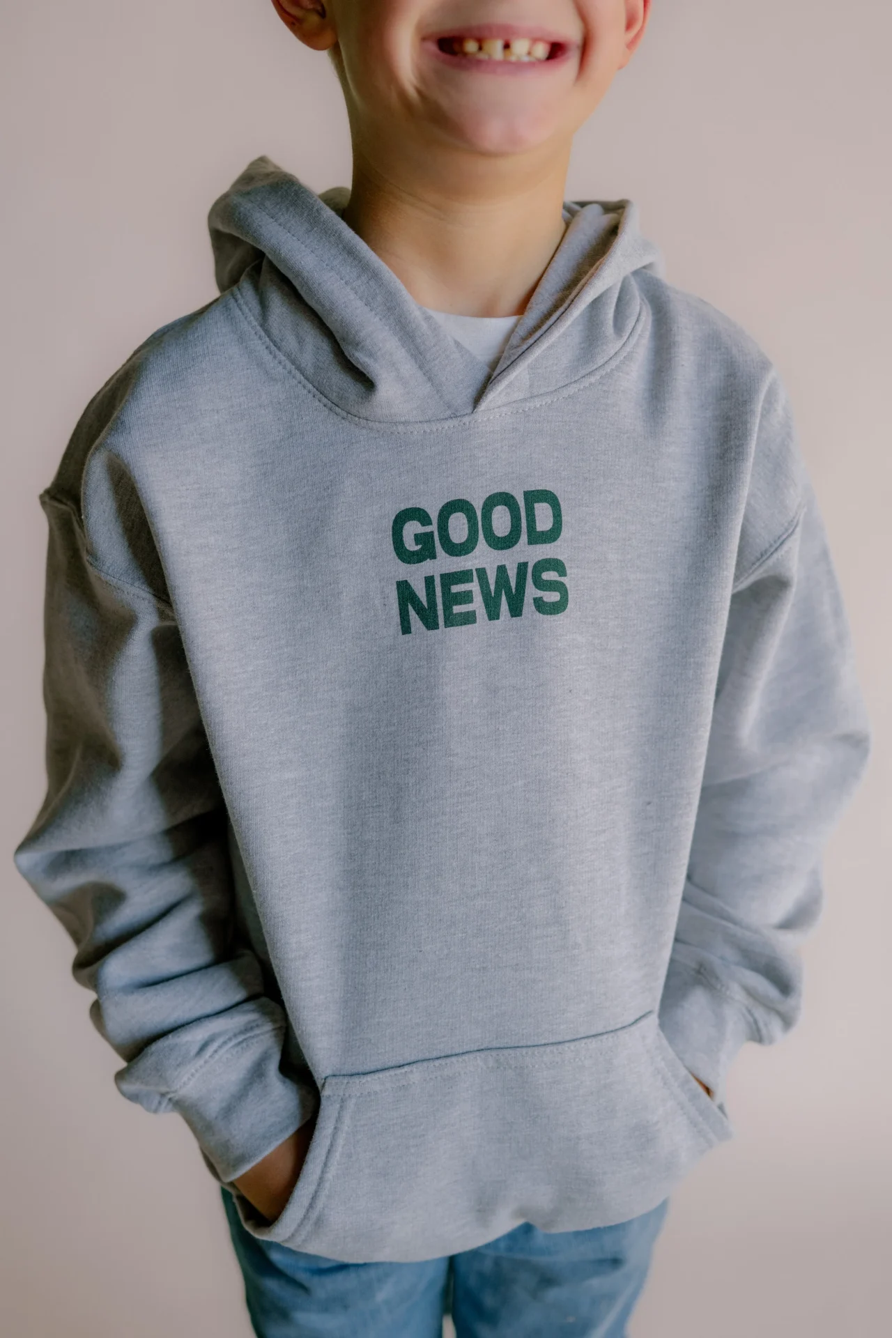 Christian Gift Ideas - Good news hoodie gray