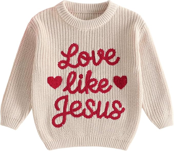 Christian Gifts - Love Like Jesus white sweater